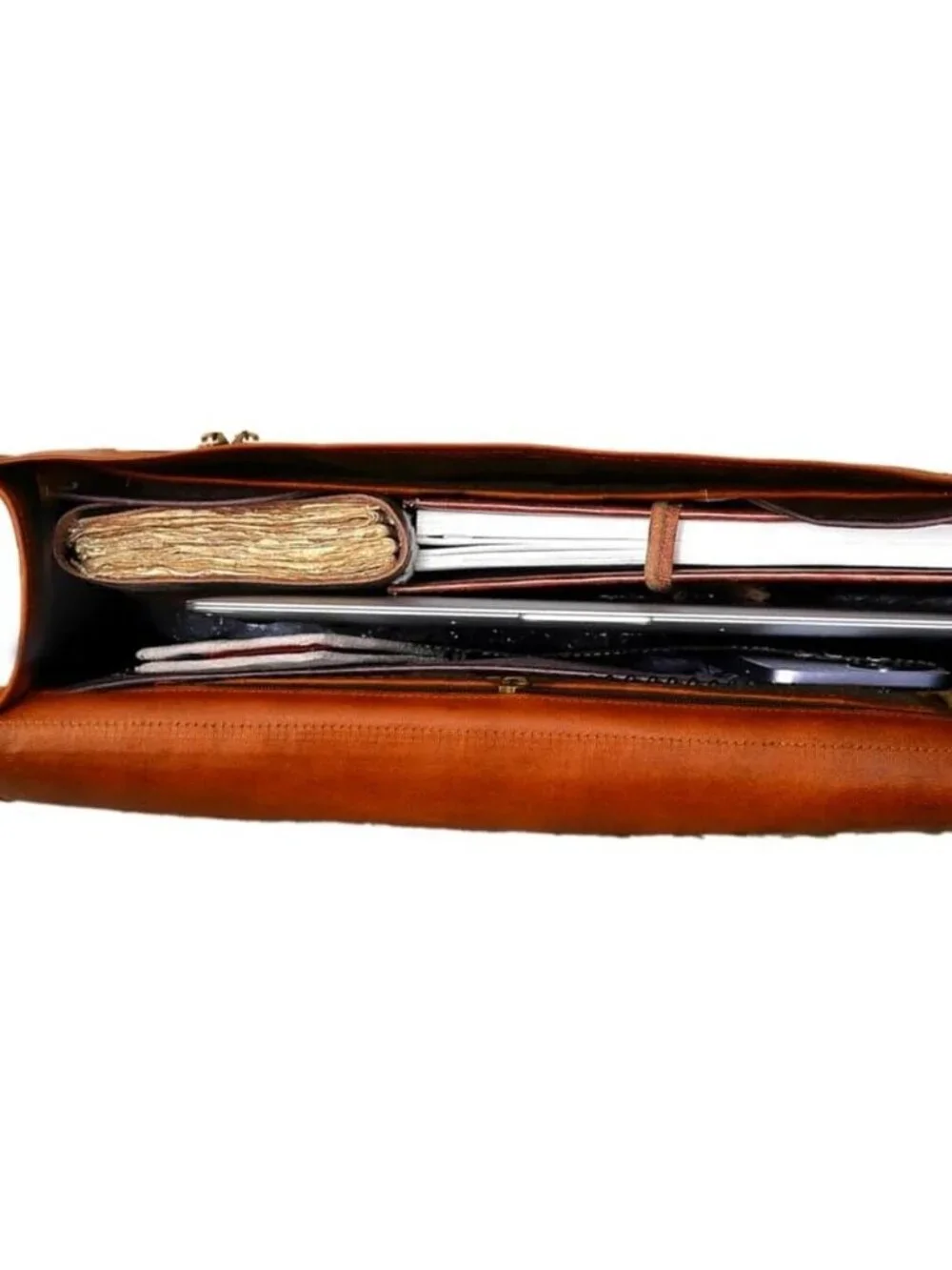Men's Brown Genuine Leather Vintage Adjustable Strap Stylish Messenger Hand Bag